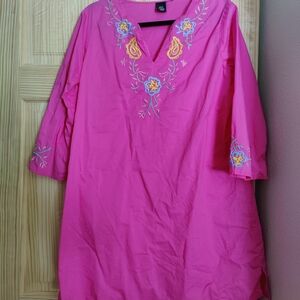 Saint Tropez West Pink Embroidered Tunic